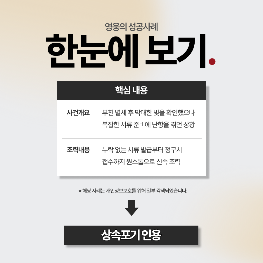 상속포기신청 서류 준비부터 인용까지 조력한 사례 